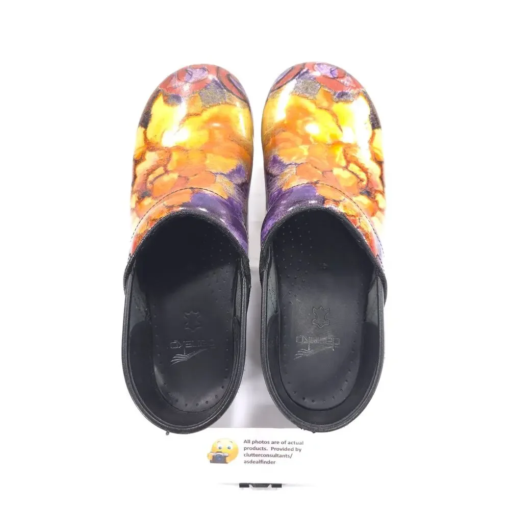 Dansko Casual Nursing Mule Clog Shoe Womens Size 11 41 606998202 Yellow Orange